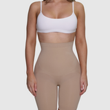High Waisted Butt-Lifting Shorts - Sand