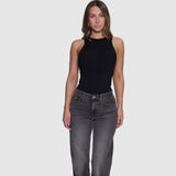 Round Neck Bodysuit - Black