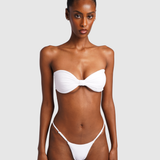 Bandeau Bikini Top-  White