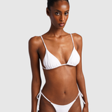 Tie Up Bikini Bottom - White