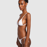 Tie Up Bikini Bottom - White