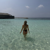 Triangle & Tie up Bikini Set - Black